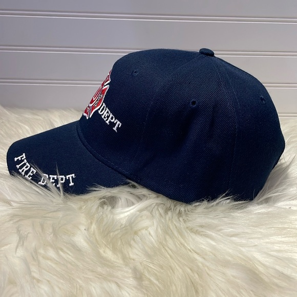 Fire Department Navy Blue Embroidered Baseball Cap - Picture 5 of 12